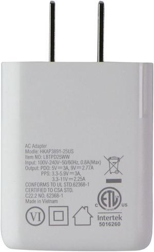 LBT Ultra Fast 25W Wall Charger - White