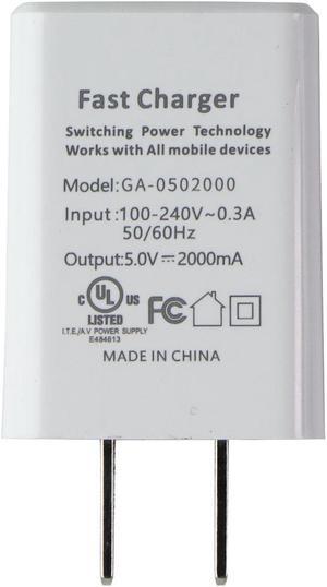 LBT 2A USB-A Wall Charger - White