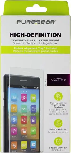 PureGear HD Tempered Glass Screen Protector for Samsung Galaxy S21 FE 5G