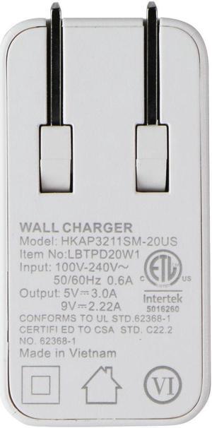 LBT (20-Watt) Ultra Fast PD Wall Charger & 5-Ft USB-C to USB-C Cable