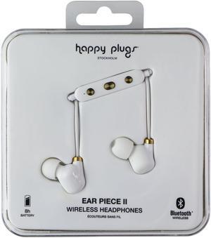 Happy Plugs Ear Piece II Wireless Bluetooth Headphones - White/Gold