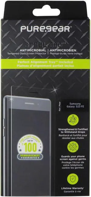 PureGear Steel 360 Series Tempered Glass for Samsung Galaxy S23 FE - Clear