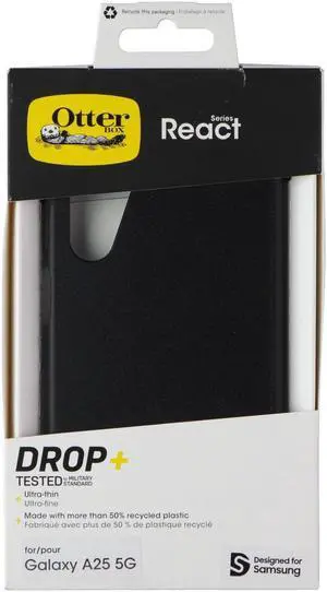 OtterBox React Series Case for Samsung Galaxy A25 5G - Black