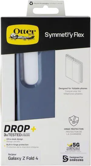 OtterBox Symmetry Flex Series Case for Samsung Galaxy Z Fold 4 Bluetiful (Blue)