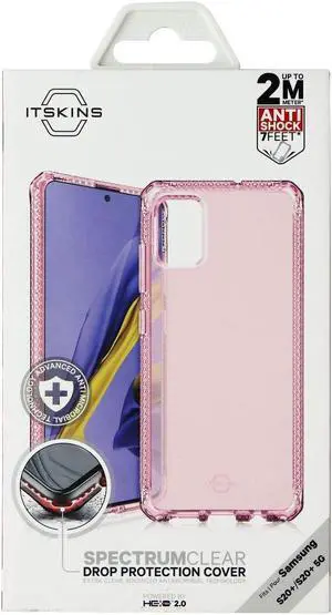ITSKINS Spectrum Clear Protective Phone Case for Galaxy S20 Plus - Light Pink
