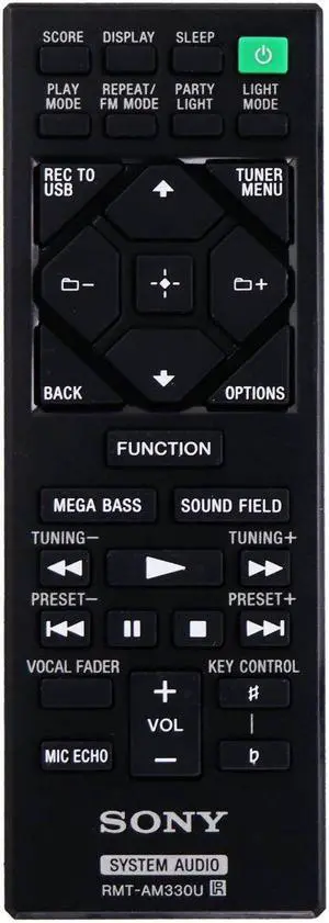 Sony Remote (RMT-AM330U) for Select Sony Hi-Fi Home Audio Systems - Black