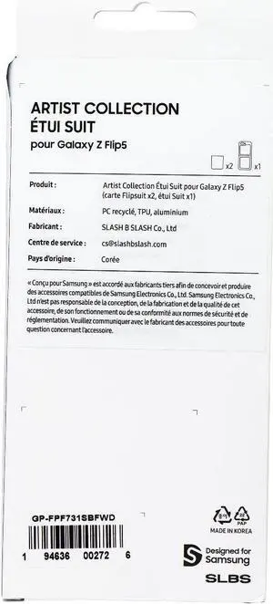 Samsung Artist Collection Suit Case for Galaxy Z Flip5 - White