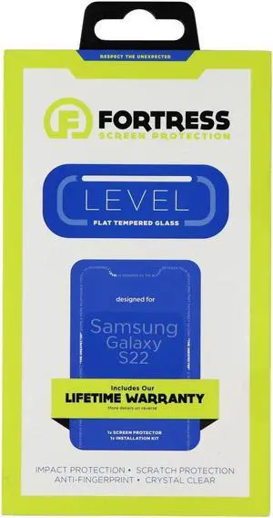 Fortress Flat Tempered Glass Screen Protector for Samsung Galaxy S22 - Clear
