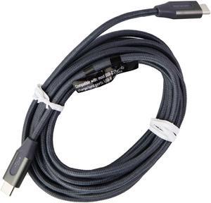 Verizon 10-Ft (USB-C) to (USB-C) Charge & Sync Braided Cable - Gunmetal Gray
