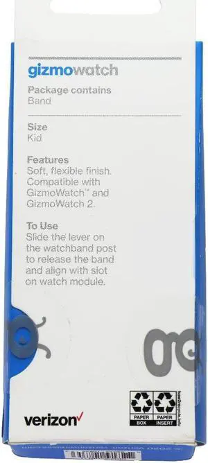 Verizon GizmoWatch Band for GizmoWatch 3/GizmoWatch 2 - Blue (Kids Band)