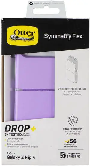 OtterBox Symmetry Flex Series Case for Samsung Galaxy Z Flip 4 - Purple