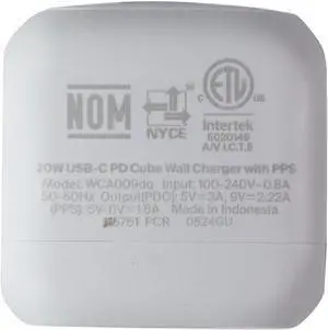 Belkin Boost-Charge USB-C 20W (5V/3A) Cubic Wall Charger (WCA009dq) - White