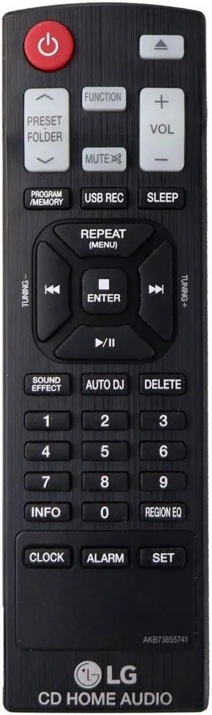 LG Remote (AKB73655741) for Select LG Home Audio Systems - Black
