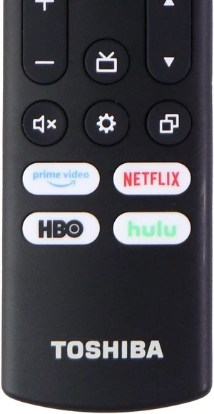 Toshiba Remote Control (CT-RC1US-21) with PrimeVideo/Netflix/HBO/Hulu - Black Toshiba Remote Control (CT-RC1US-21) with PrimeVideo/Netflix/HBO/Hulu - Black