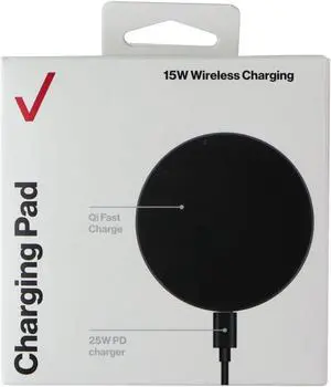 Verizon (15W) Qi Wireless Charging Pad - Black (WC15WGGLBLK-A)