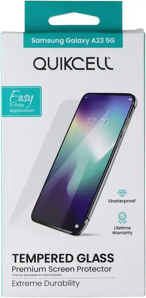 Quikcell Tempered Glass Screen Protector for Samsung Galaxy A23 5G