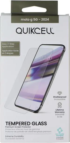 Quikcell Tempered Glass Screen Protector for Motorola Moto G 5G - 2024
