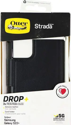 OtterBox Strada Series Folio Case for Samsung Galaxy (S22+) - Black
