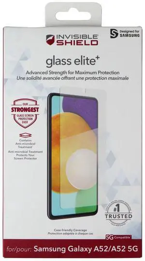 ZAGG InvisibleShield Glass Elite Plus Screen Protector for Galaxy A52 5G