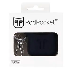 PodPocket Airpods Case with Keychain for Apple Airpods - Indigo Blue (PP-1002) PodPocket Airpods Case with Keychain for Apple Airpods - Indigo Blue (PP-1002)