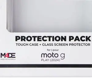 Case-Mate Protection Pack Case & Screen Protector for Moto G Play (2024) - Clear