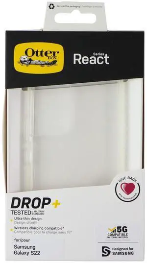 OtterBox React Series Case for Samsung Galaxy S22 - Clear