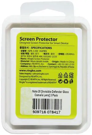 Ringke Rear Camera Protector (3 Pack) for Samsung Galaxy Note20