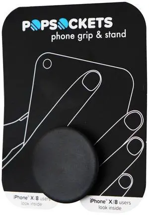 PopSockets Collapsible Grip & Stand for Phones and Tablets - Black PopSockets Collapsible Grip & Stand for Phones and Tablets - Black