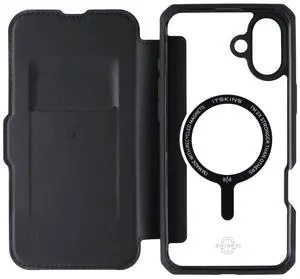 ITSKINS Hybrid_R // MagFolio Case for MagSafe for Apple iPhone 16 Plus - Black ITSKINS Hybrid_R // MagFolio Case for MagSafe for Apple iPhone 16 Plus - Black