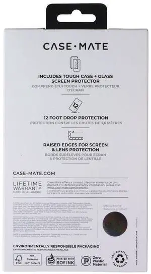 Case-Mate Tough Case & Screen Protector Bundle for Motorola Moto G 2025 - Black Case-Mate Tough Case & Screen Protector Bundle for Motorola Moto G 2025 - Black