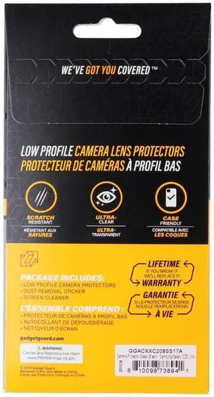 Gadget Guard Glass Series Camera Protectors for Samsung Galaxy S25 Ultra - Black Gadget Guard Glass Series Camera Protectors for Samsung Galaxy S25 Ultra - Black