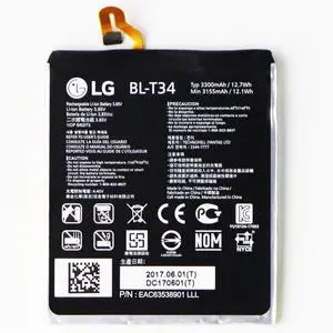 LG 3300 mAh Li-Ion Battery for LG V30 Smartphones (BL-T34) LG 3300 mAh Li-Ion Battery for LG V30 Smartphones (BL-T34)