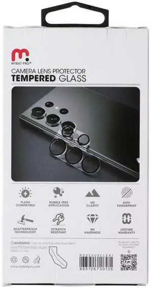 MyBat Pro Tempered Glass Lens Protector (2.5D) for Samsung Galaxy S23 Ultra MyBat Pro Tempered Glass Lens Protector (2.5D) for Samsung Galaxy S23 Ultra