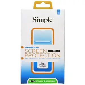 Simple Tempered Glass Screen Protector for Apple iPhone 15/15 Pro Simple Tempered Glass Screen Protector for Apple iPhone 15/15 Pro