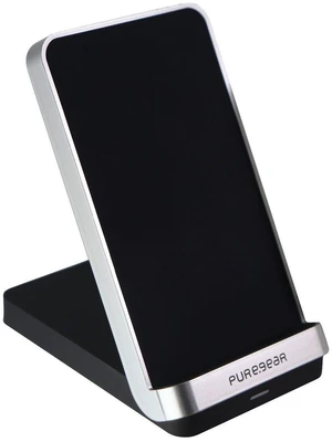 PureGear 7.5/10W 2-Coil Fast Wireless Charging Stand for Qi Devices - Black