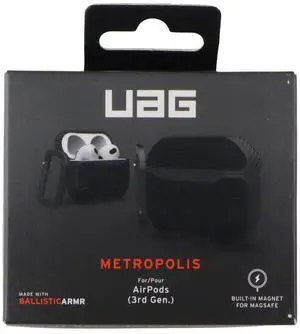 UAG Metropolis Ballistic ARMR MagSafe Case for Apple AirPods (3rd Gen) - Black UAG Metropolis Ballistic ARMR MagSafe Case for Apple AirPods (3rd Gen) - Black