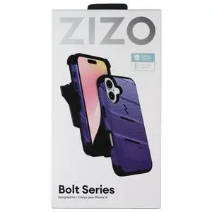 ZIZO Bolt Series Bundle (MagSafe Case/Holster/Screen) for Apple iPhone 16 - Blue ZIZO Bolt Series Bundle (MagSafe Case/Holster/Screen) for Apple iPhone 16 - Blue