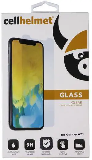 CellHelmet Tempered Glass Screen Protector for Samsung Galaxy A21 - Clear CellHelmet Tempered Glass Screen Protector for Samsung Galaxy A21 - Clear