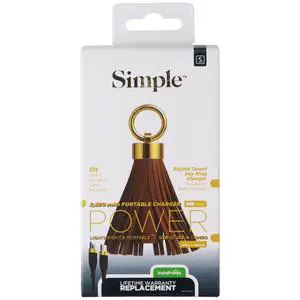 Simple Power 2,500 mAh Stylish Tassel Key Ring Charger (USB-C/USB-A) Combo Simple Power 2,500 mAh Stylish Tassel Key Ring Charger (USB-C/USB-A) Combo