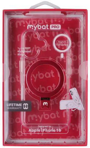 MyBat Pro Lure Series Kickstand Case for MagSafe for Apple iPhone 16 - Red MyBat Pro Lure Series Kickstand Case for MagSafe for Apple iPhone 16 - Red