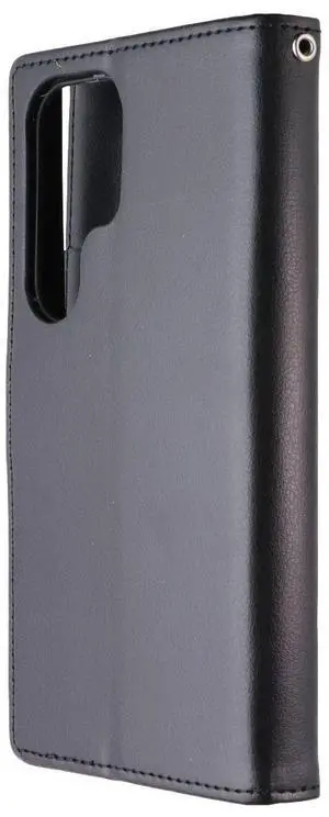 SYB Tech Accessory Folio Case for Samsung Galaxy S24 Ultra - Black Leather SYB Tech Accessory Folio Case for Samsung Galaxy S24 Ultra - Black Leather