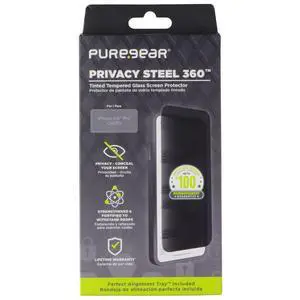 PureGear Steel 360 Glass Screen Protector for Apple iPhone 17 Pro Max - Privacy PureGear Steel 360 Glass Screen Protector for Apple iPhone 17 Pro Max - Privacy