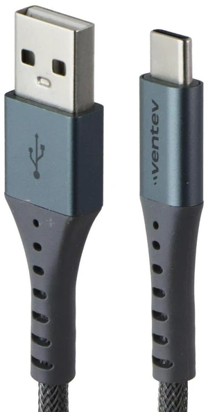 Ventev 10 Foot Alloy USB-A to USB-C Ultra Durable High Speed Cable - Gray Ventev 10 Foot Alloy USB-A to USB-C Ultra Durable High Speed Cable - Gray