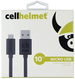 CellHelmet (10-Foot) Round Charge/Sync Micro-USB Cable - Black CellHelmet (10-Foot) Round Charge/Sync Micro-USB Cable - Black