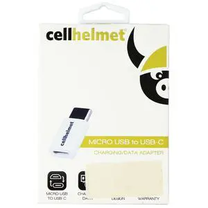 CellHelmet MicroUSB to USB-C Charging/Data Adapter - White CellHelmet MicroUSB to USB-C Charging/Data Adapter - White