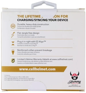 CellHelment Micro-USB Charge and Sync Cable - 6ft Flat Black CellHelment Micro-USB Charge and Sync Cable - 6ft Flat Black