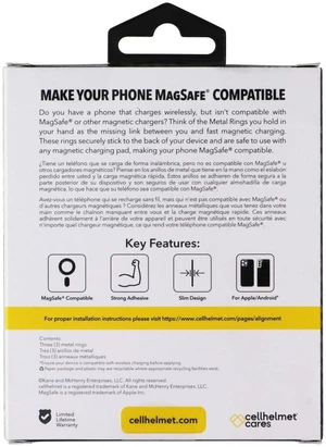 CellHelmet Metal Ring 3-Pack For MagSafe Compatible Charging CellHelmet Metal Ring 3-Pack For MagSafe Compatible Charging