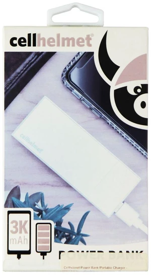 CellHelmet 3,000mAh Portable USB Power Bank - White CellHelmet 3,000mAh Portable USB Power Bank - White
