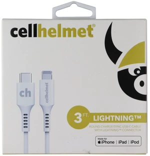 CellHelmet 3 Foot Lightning (8-pin) to USB-C Charge Cable - White CellHelmet 3 Foot Lightning (8-pin) to USB-C Charge Cable - White