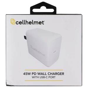 CellHelmet 45W Single Port USB-C PD Wall Charger - White CellHelmet 45W Single Port USB-C PD Wall Charger - White